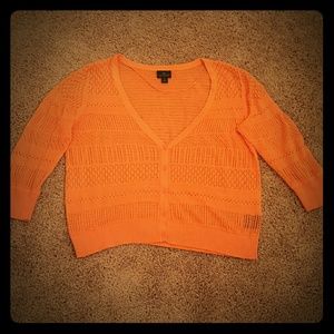 Orange lace blouse