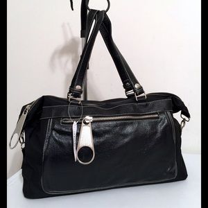 New Canvas and Faux Leather Bag - Closeout Sale