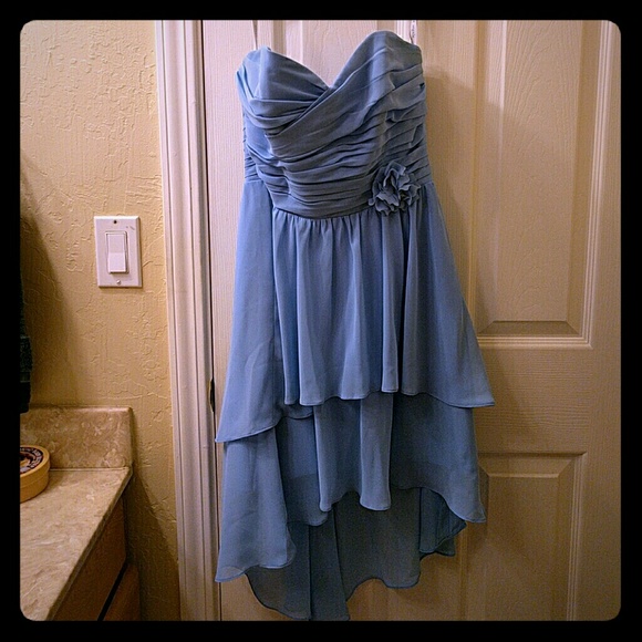 Alfred Angelo light blue strapless dress size 4