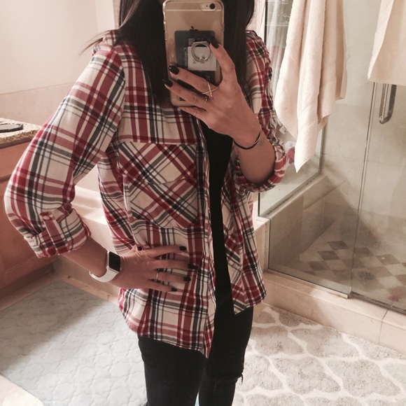 Zara Plaid Top - Picture 2 of 2