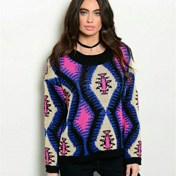 Multi colored knit sweater - Picture 1 of 1