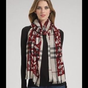 AUTHENTIC BURBERRY PAINTED HEART SCARF