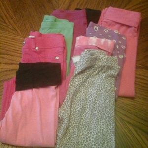 9 pair bundle of little girl's leggings