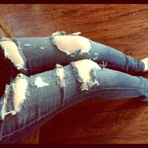 American eagle distressed jeggings! Size 12 S!