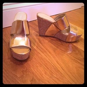 Gold Wedge Sandals