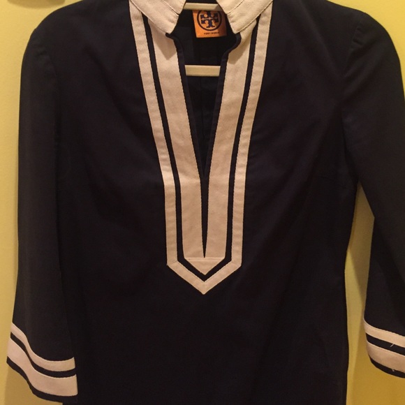 Navy and White Tory Burch Dress - Picture 2 of 4