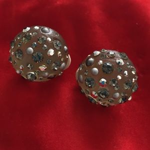 Alexis Bittar round lucite crystal earrings