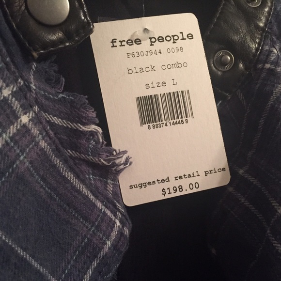 NEW NWT✨ Free People vegan Leather Jacket - Picture 2 of 4