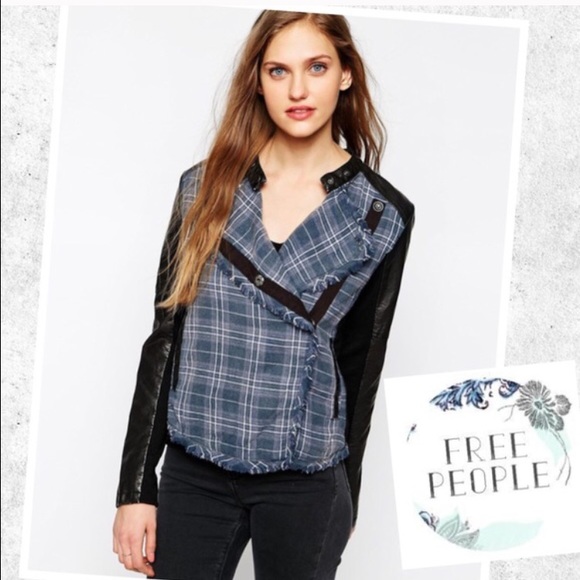 NEW NWT✨ Free People vegan Leather Jacket - Picture 3 of 4