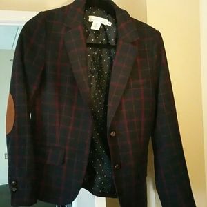 Vintage inspired navy blue blazer