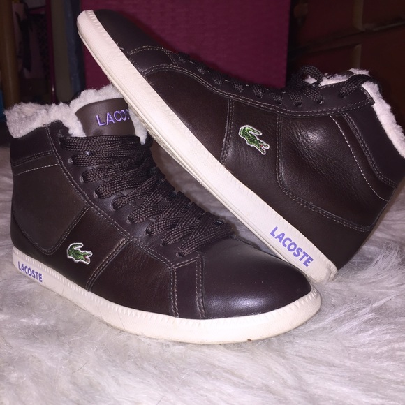 Leather & Sheepskin Lacoste Sport Sneakers