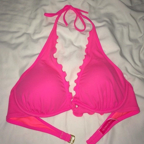 Victoria's secret pink push up halter bikini top