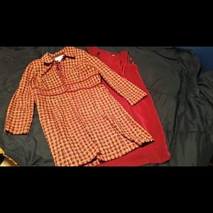 Dress with matching coat set