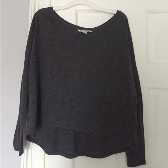 Dark Grey Flowy Top