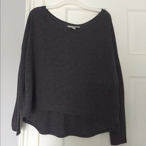 Dark Grey Flowy Top