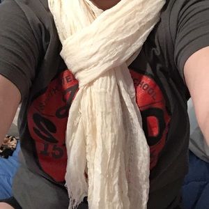 Cream colored scarf