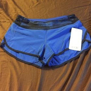 Blue Lululemon speed short