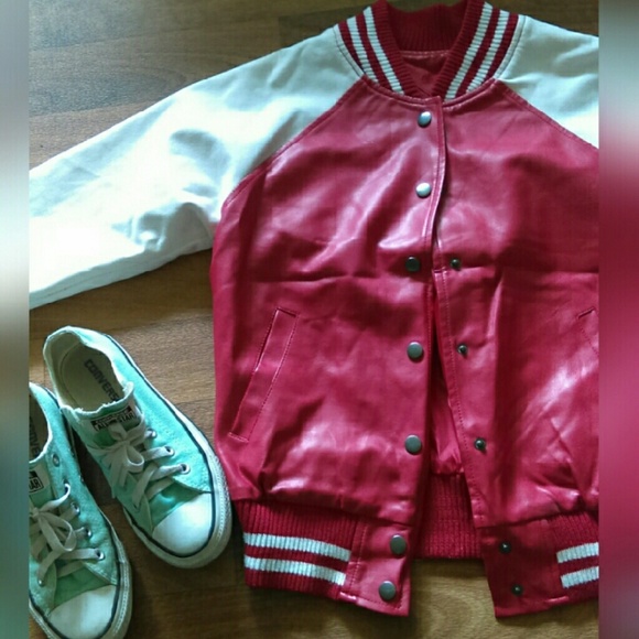 Red and white jacket