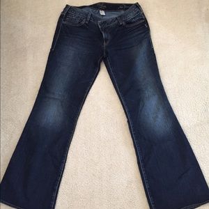 Silver boot cut jeans