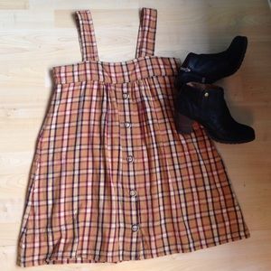 BUNDLE and SAVE Angie Plaid Babydoll top pockets S