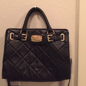 Black Michael Kors Quilted Leather Handbag