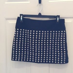 Black studded mini skirt size 3