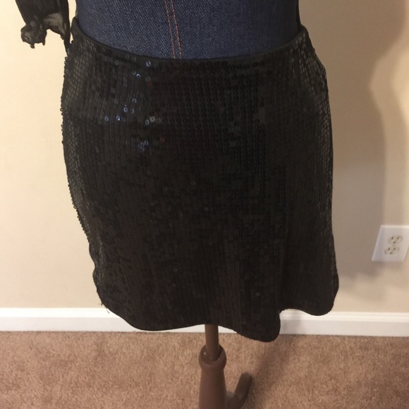 Black sequin mini skirt -XL - Picture 2 of 4