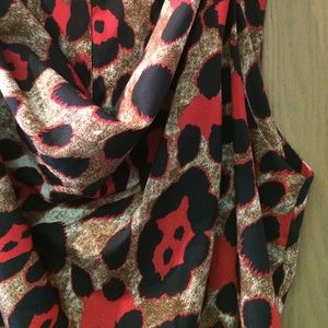Metaphor Tops - Red leopard print sleeveless blouse L Metaphor Tops - Red leopard print sleeveless blouse L