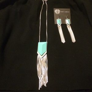 Vince Camuto- tassel necklace w/ drop earrings