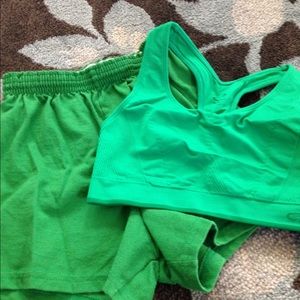 Sports bra and shorts