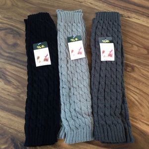 Leg warmers, set of 3 cable knit