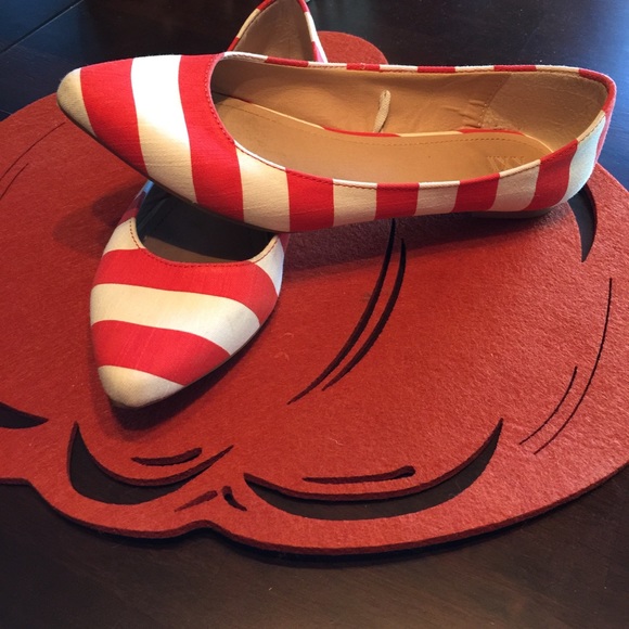 Orange/white Flats