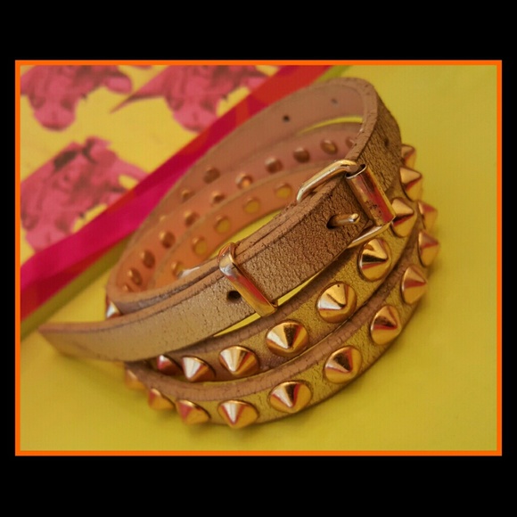 Express Other - Metallic Gold spike belt