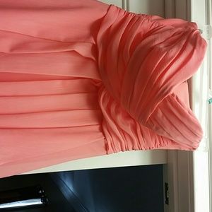 Davids bridal coral dress sz 4