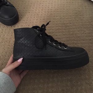 Black Platform Sneakers