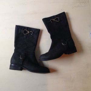 Cole Haan black leather boots + Nikeair soles