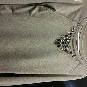 Gray studded sweater medium