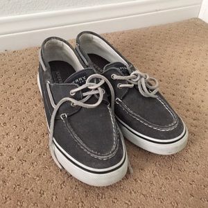 Grey/Blue Sperry Topsiders