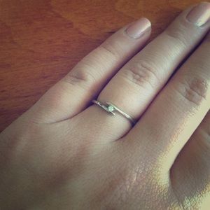 10K White Gold Diamond Ring.