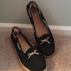 UGG black chivon skimmer