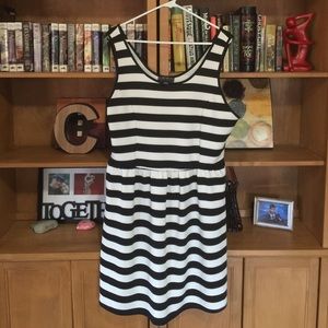 Black and White Skater Dress