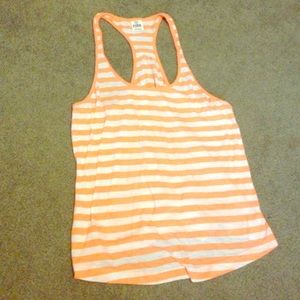 Orange and white striped tank top