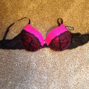 Pink and Black Bra
