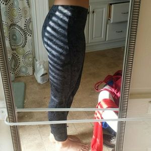 Black and Grey Paisley Workout/Athletic Leggings
