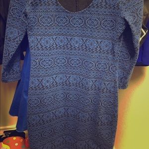 Black and blue tight dress
