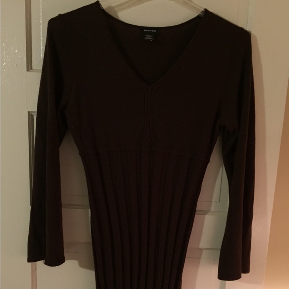Chocolate brown sweater dress