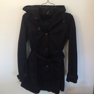 Black rain jacket
