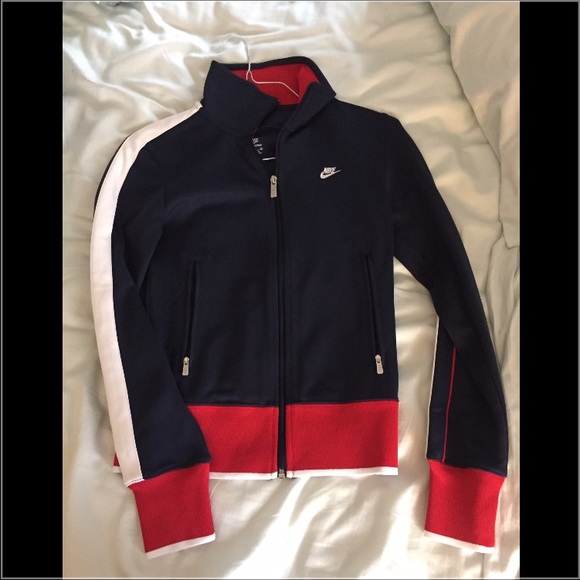 Nike Jackets & Blazers - Red white and blue Nike zip up