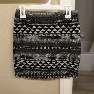 Sparkle & Fade Tight Tribal Print Skirt