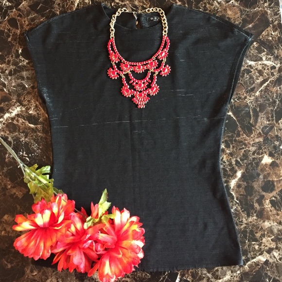 Tight fitted black dressy shirt